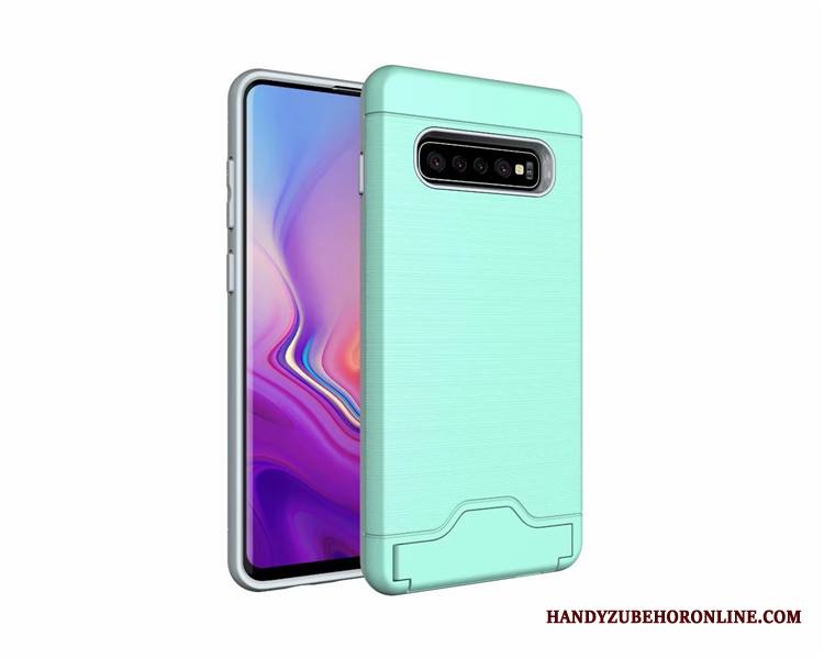 Samsung Galaxy S10 Kuori Johdin Kortti Tuki Murtumaton Yksinkertainen Harmaa Tähti