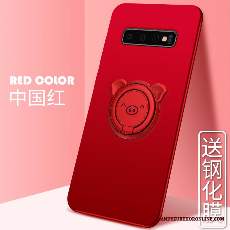 Samsung Galaxy S10+ Kuori Punainen Puhelimen Kuoret Silikoni Ylellisyys Net Red All Inclusive Auto