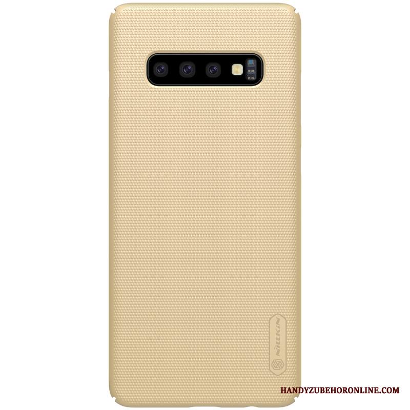 Samsung Galaxy S10+ Kuori Suojaus Tähti Pesty Suede Puhelimen Kuoret Kotelo Kova