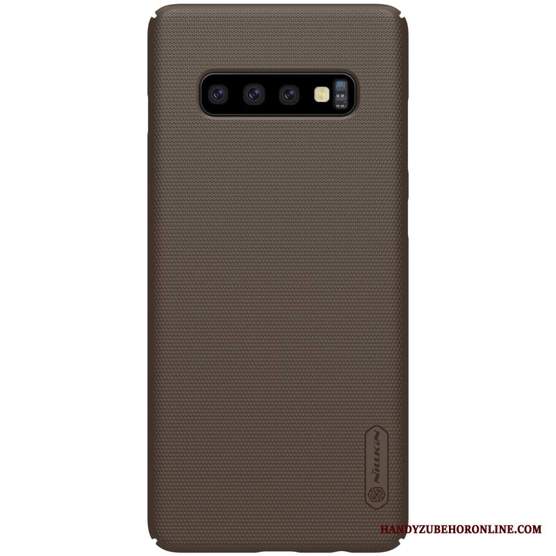 Samsung Galaxy S10+ Kuori Suojaus Tähti Pesty Suede Puhelimen Kuoret Kotelo Kova