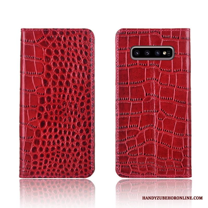 Samsung Galaxy S10+ Kuori Tähti All Inclusive Puhelimen Kuoret Aito Nahka Uusi Suojaus Punainen