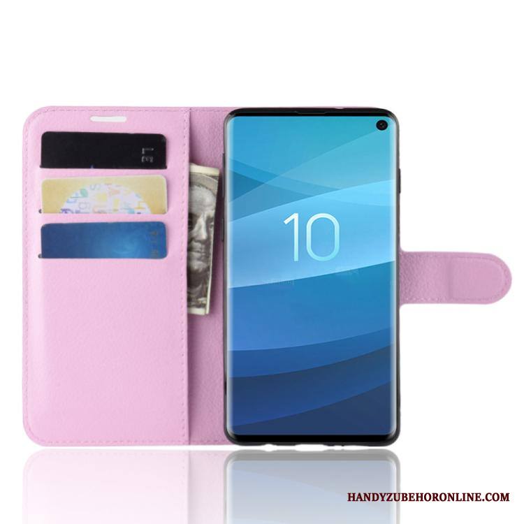 Samsung Galaxy S10+ Kuori Tähti Kortti Salkku Liiketoiminta Musta Kotelo Kuoret