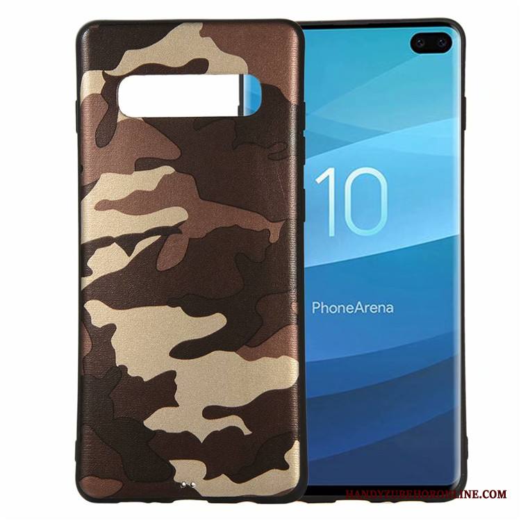 Samsung Galaxy S10 Pehmeä Neste Pu Valkoinen Suojaus Naamiointi Kuori Puhelimen Kuoret