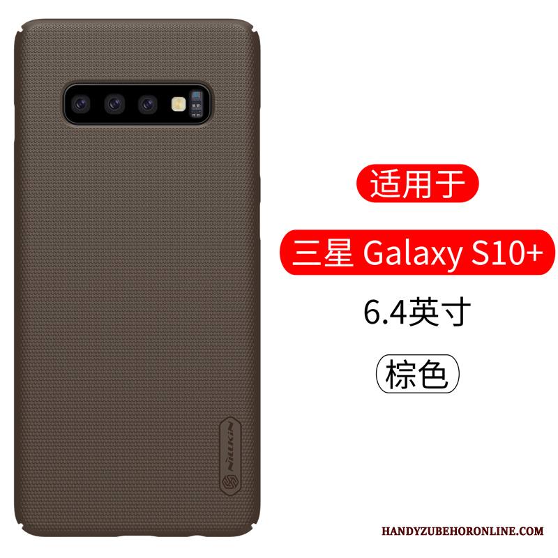 Samsung Galaxy S10+ Suojaus Kuori Kulta Tähti Kotelo Murtumaton Pesty Suede