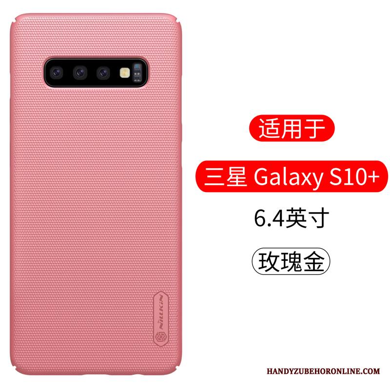 Samsung Galaxy S10+ Suojaus Kuori Kulta Tähti Kotelo Murtumaton Pesty Suede