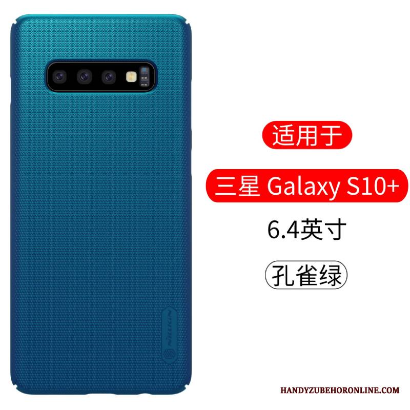 Samsung Galaxy S10+ Suojaus Kuori Kulta Tähti Kotelo Murtumaton Pesty Suede