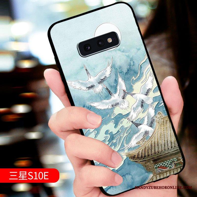 Samsung Galaxy S10e Kuori Kotelo Kohokuviointi Uusi Suojaus Tähti Trendi All Inclusive