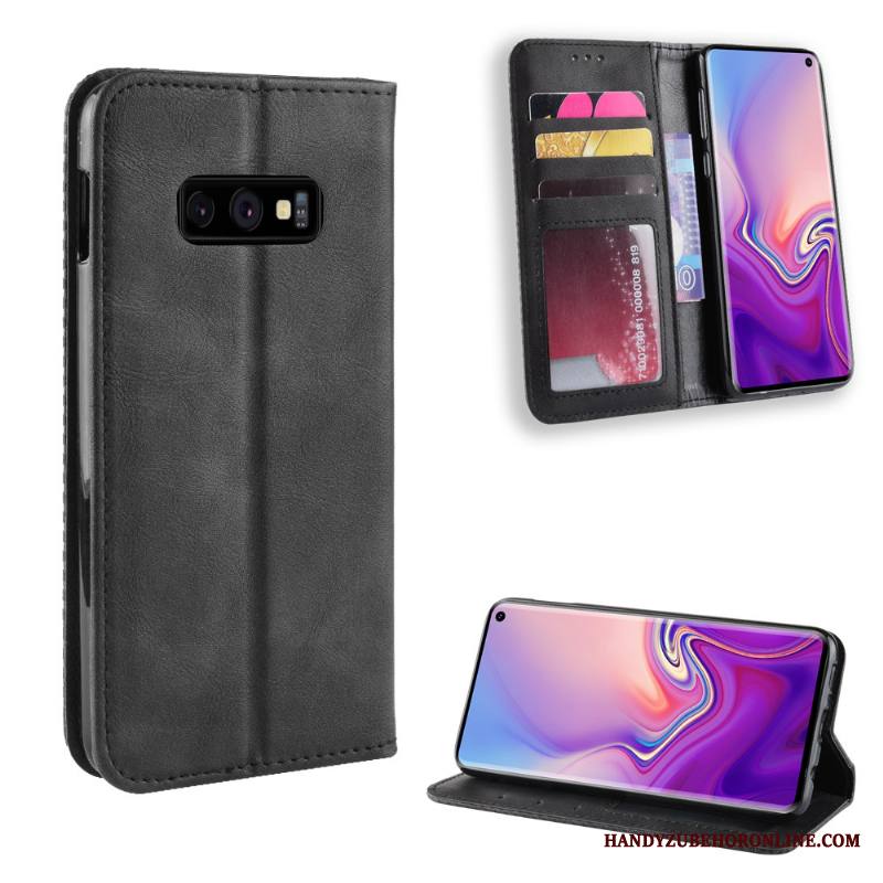 Samsung Galaxy S10e Kuori Suojaus Kukkakuvio Murtumaton Kortti Kotelo Nahkakotelo Vuosikerta