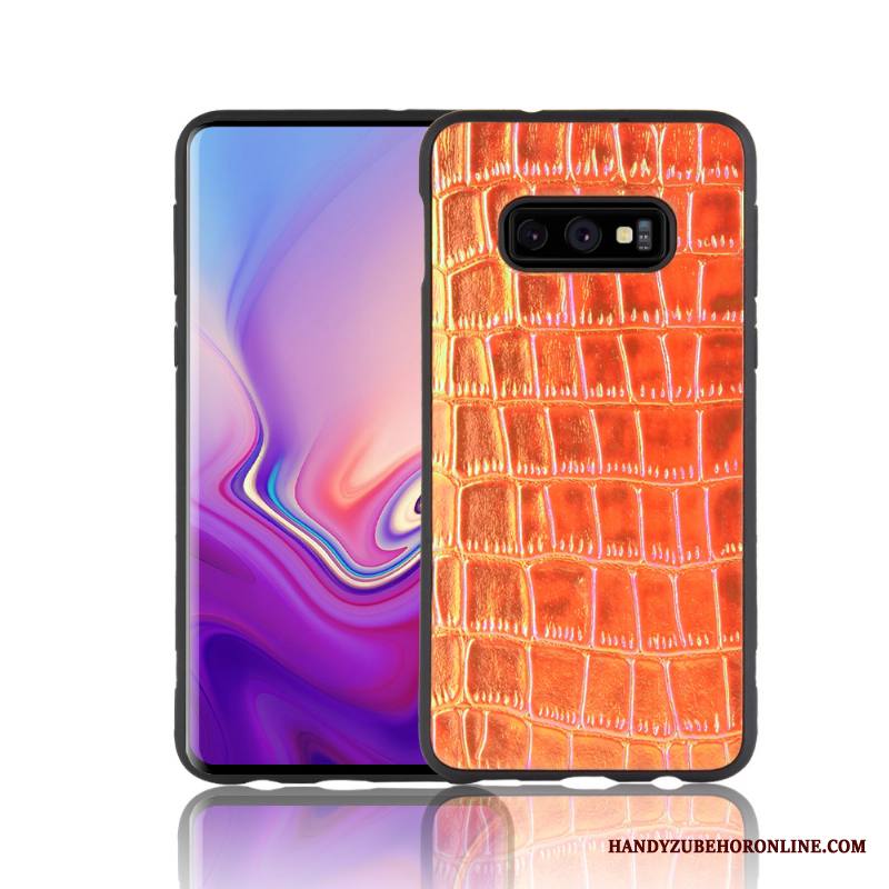 Samsung Galaxy S10e Puhelimen Kuoret Kuori Oranssi Väriset All Inclusive Keltainen Pehmeä Neste