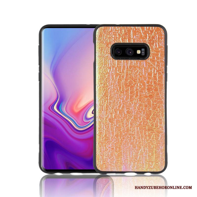 Samsung Galaxy S10e Puhelimen Kuoret Kuori Oranssi Väriset All Inclusive Keltainen Pehmeä Neste