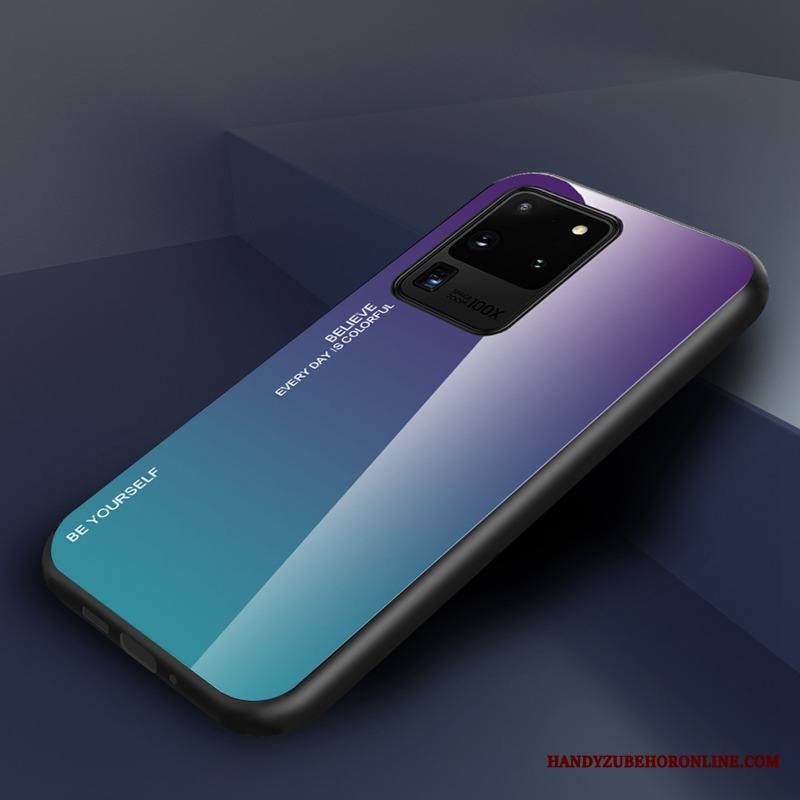 Samsung Galaxy S20 Ultra Kuori Lasi Murtumaton Tähti Sarjakuva Violetti Kotelo Karkaisu