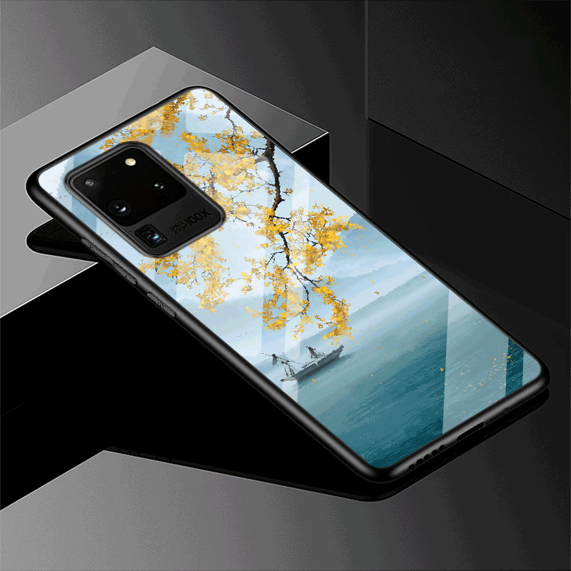 Samsung Galaxy S20 Ultra Kuori Puhelimen Kuoret Suojaus Pehmeä Neste Lasi Silikoni All Inclusive Persoonallisuus