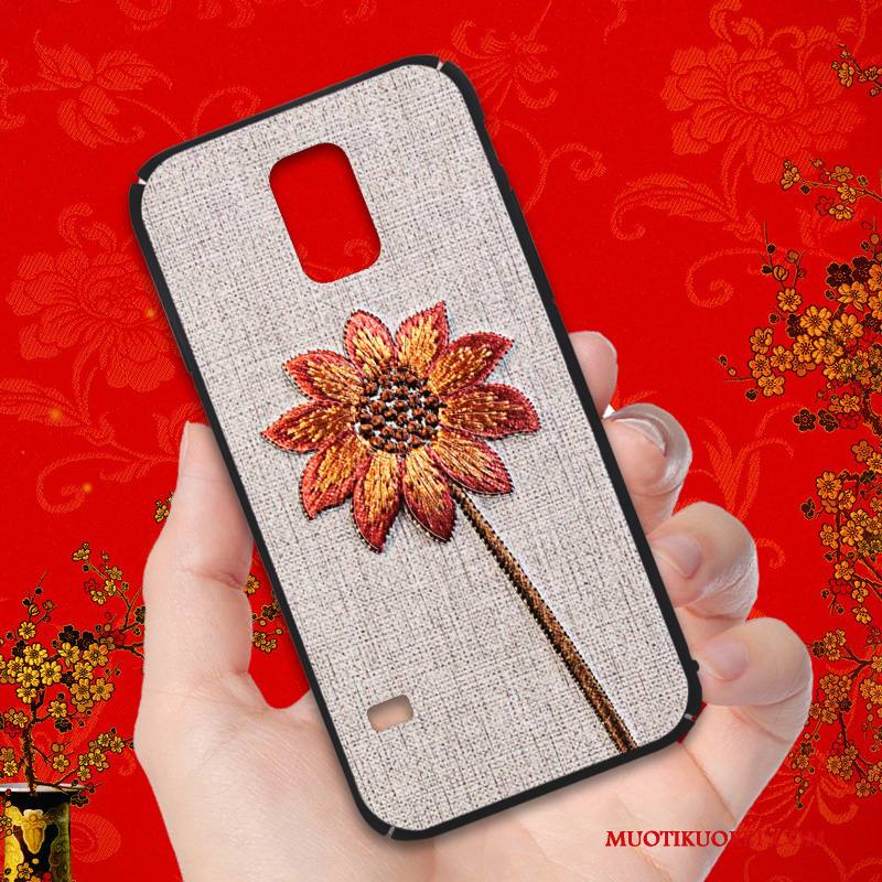 Samsung Galaxy S5 Pesty Suede Tähti All Inclusive Musta Persoonallisuus Kuori Luova