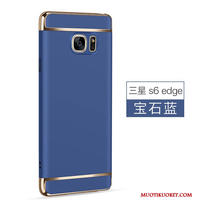 Samsung Galaxy S6 Edge Pesty Suede Kova Puhelimen Kuoret Kotelo Kuori Hopea Suojaus