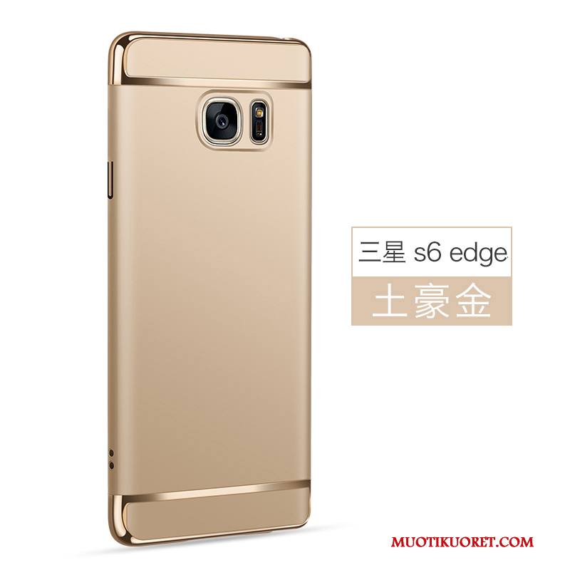 Samsung Galaxy S6 Edge Pesty Suede Kova Puhelimen Kuoret Kotelo Kuori Hopea Suojaus