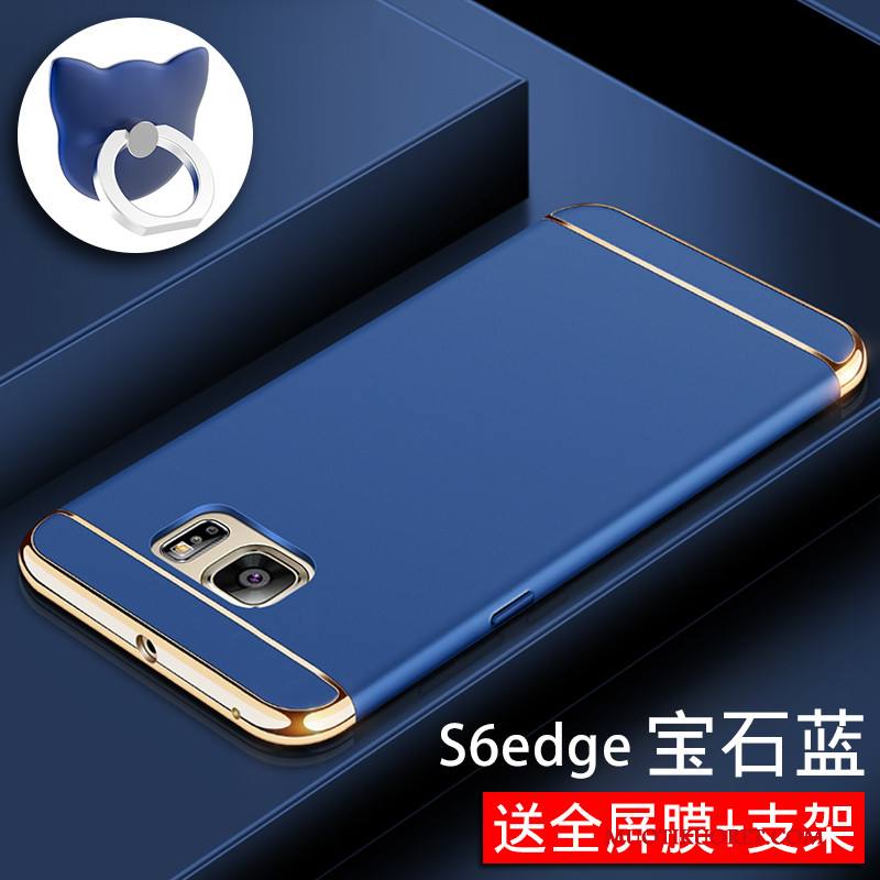 Samsung Galaxy S6 Edge Pesty Suede Kuori Kotelo Tähti Sininen Murtumaton Puhelimen Kuoret