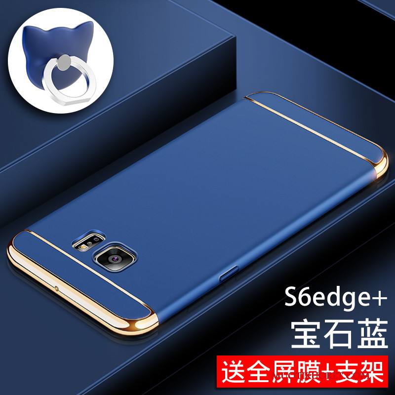 Samsung Galaxy S6 Edge Pesty Suede Kuori Kotelo Tähti Sininen Murtumaton Puhelimen Kuoret