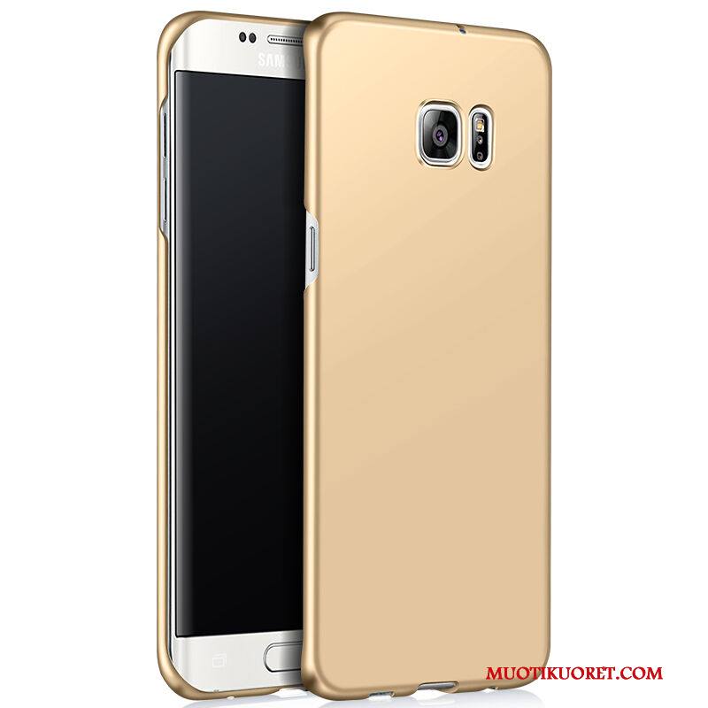 Samsung Galaxy S6 Edge Punainen Pesty Suede Tähti Yksinkertainen Kova Kuori Murtumaton