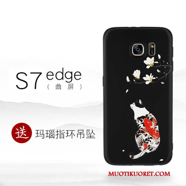 Samsung Galaxy S7 Edge Kuori Persoonallisuus Luova Tähti Puhelimen Kuoret Kotelo Silikoni Musta