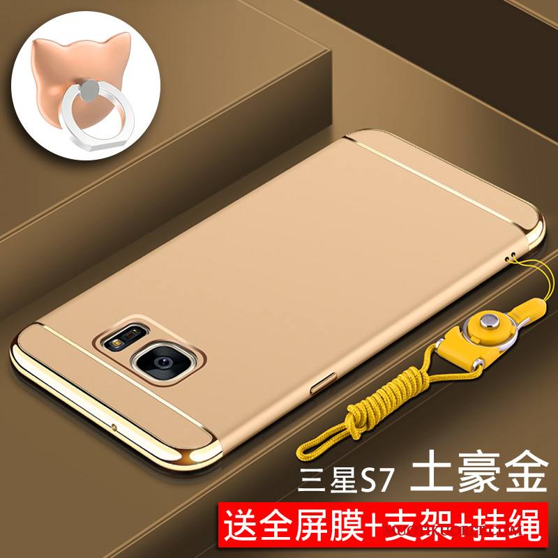 Samsung Galaxy S7 Kuori Tähti Murtumaton Suojaus All Inclusive Pesty Suede Kova Puhelimen Kuoret