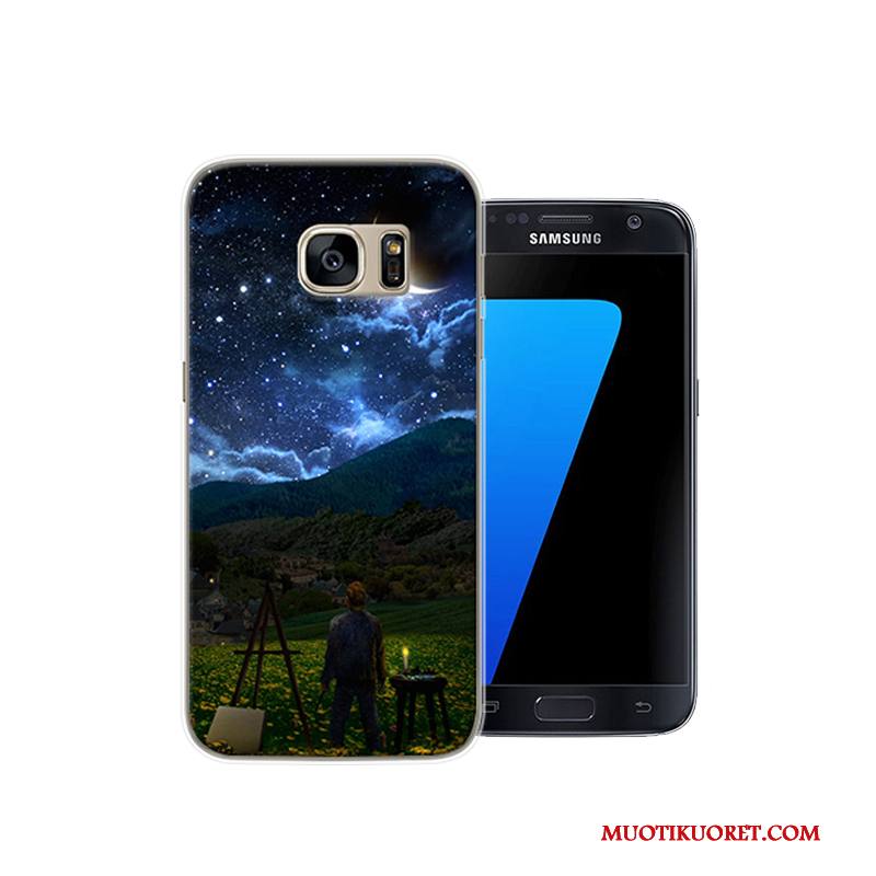 Samsung Galaxy S7 Persoonallisuus Murtumaton Luova Musta Suojaus Kotelo Kuori