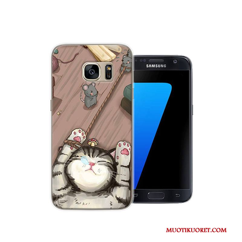 Samsung Galaxy S7 Persoonallisuus Murtumaton Luova Musta Suojaus Kotelo Kuori