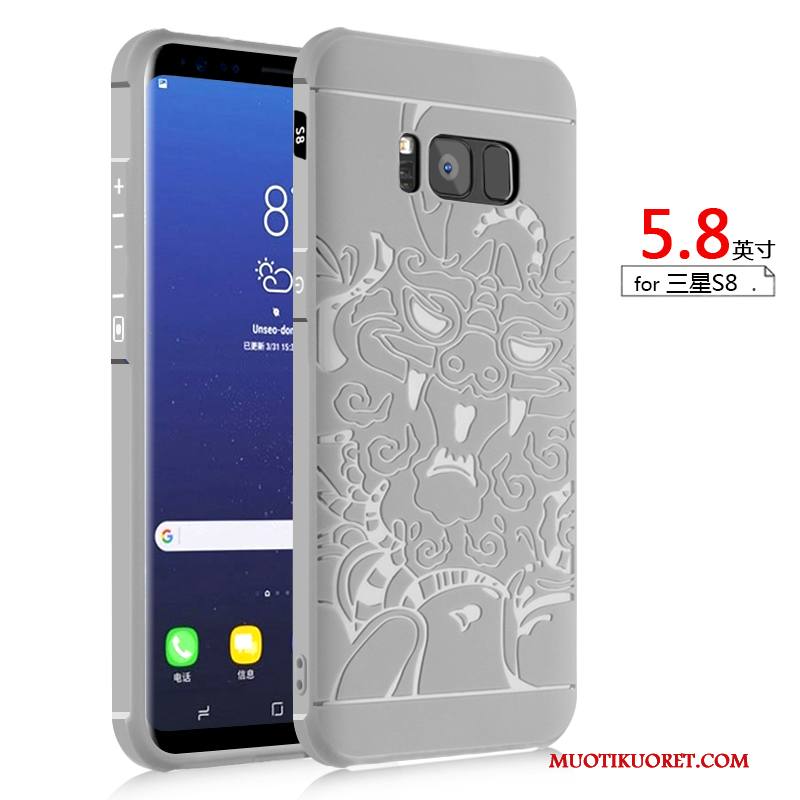 Samsung Galaxy S8+ All Inclusive Murtumaton Kuori Kotelo Puhelimen Kuoret Pehmeä Neste Harmaa