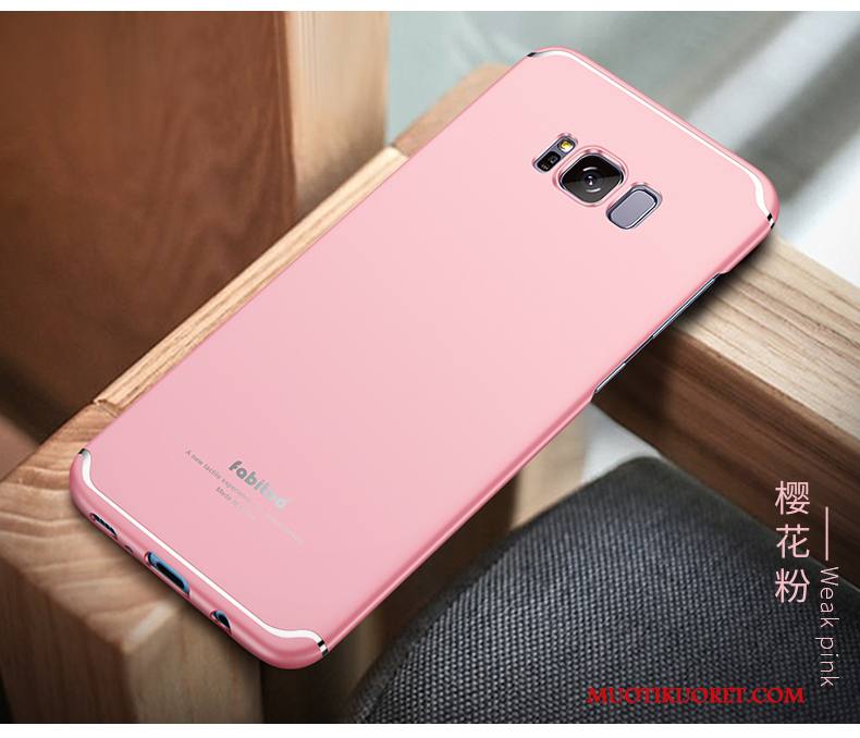 Samsung Galaxy S8+ All Inclusive Persoonallisuus Kova Punainen Kuori Suojaus Pesty Suede