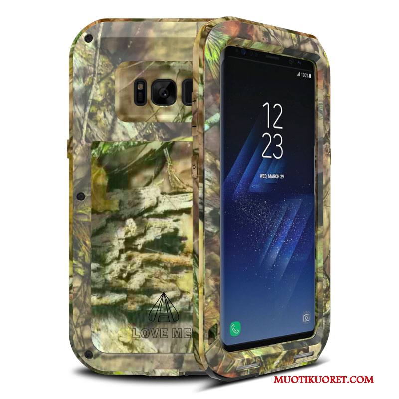 Samsung Galaxy S8 Kuori Naamiointi Trendi Murtumaton Metalli Tähti Luova Kolme Puolustusta