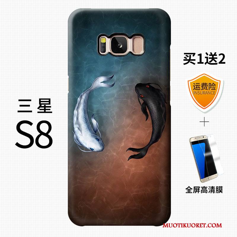 Samsung Galaxy S8+ Kuori Persoonallisuus Tähti Vaaleansininen Suojaus Kiinalainen Tyyli Luova Kotelo