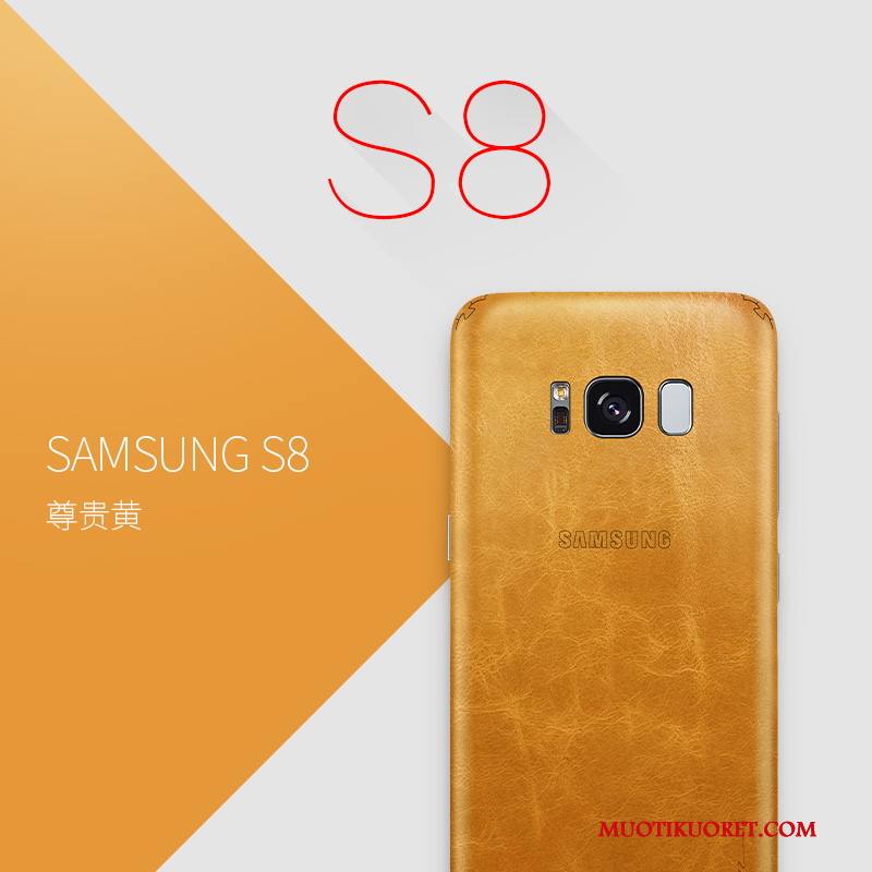 Samsung Galaxy S8+ Kuori Puhelimen Kuoret Ohut Aito Nahka Ultra Kotelo Suojaus All Inclusive