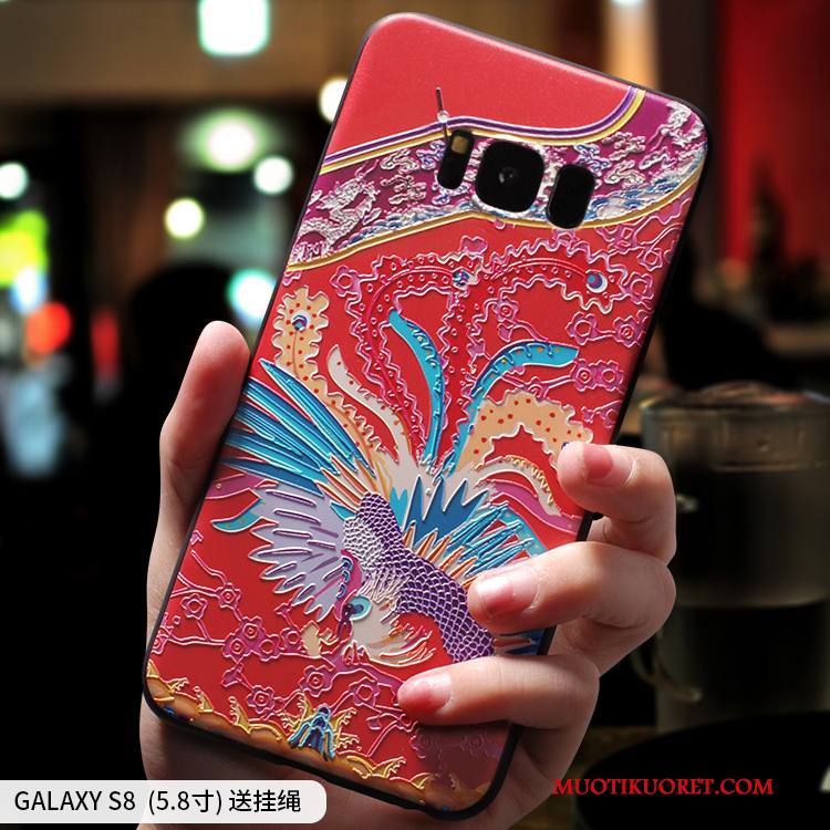 Samsung Galaxy S8 Kuori Tähti Punainen Murtumaton Luova All Inclusive Silikoni Rakastunut