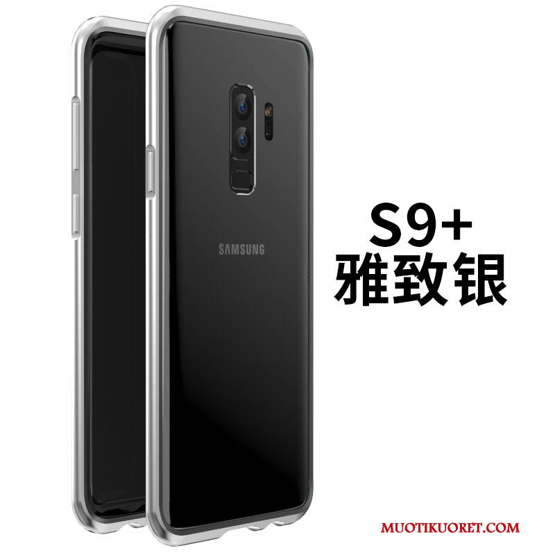 Samsung Galaxy S9+ Kuori Kehys Kotelo Metalli Tähti Sininen Lasi Puhelimen Kuoret