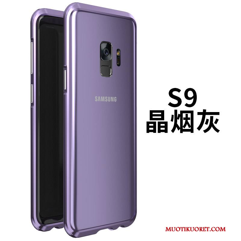 Samsung Galaxy S9 Kuori Kehys Puhelimen Kuoret Kotelo All Inclusive Metalli Musta Lasi