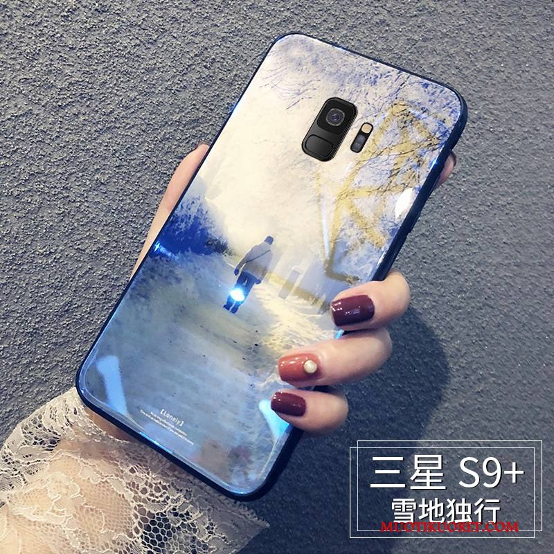 Samsung Galaxy S9+ Kuori Luova Murtumaton Sininen Puhelimen Kuoret Lasi Tide-brändi Tähti