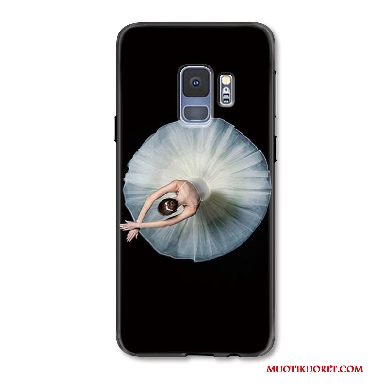 Samsung Galaxy S9+ Kuori Pesty Suede Luova Tähti All Inclusive Musta Murtumaton Puhelimen Kuoret