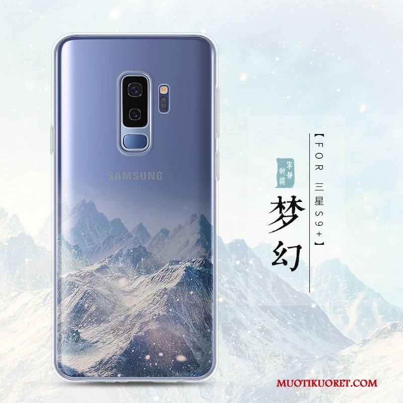 Samsung Galaxy S9+ Kuori Suojaus Puhelimen Kuoret Violetti Silikoni Läpinäkyvä Luova Trendi