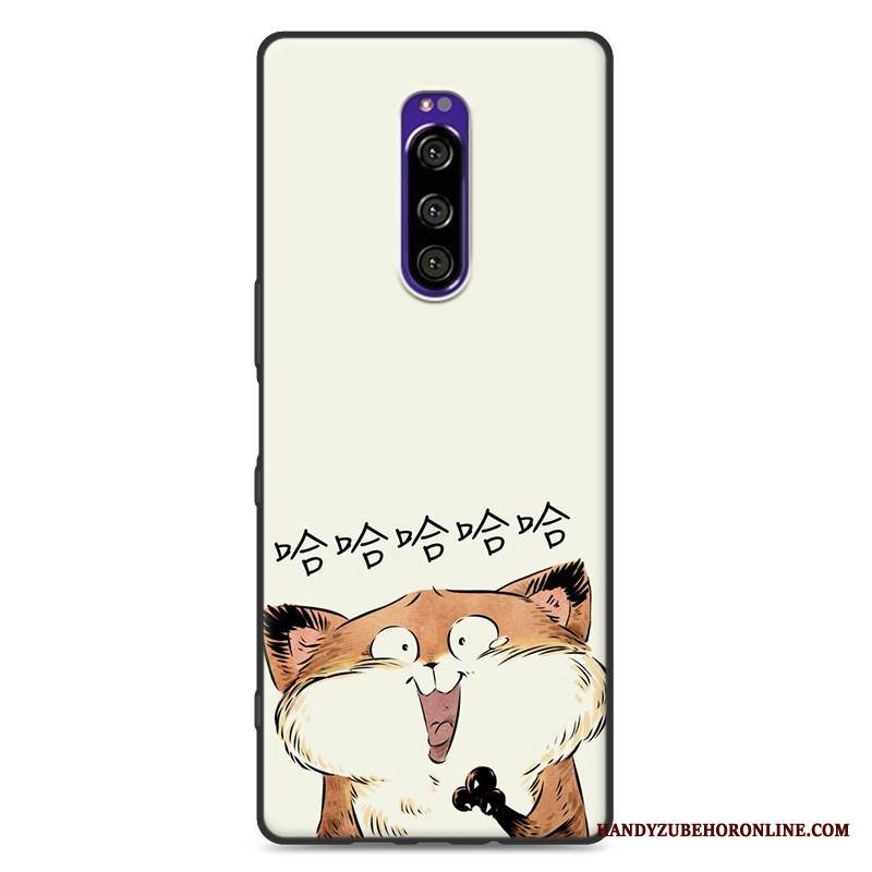 Sony Xperia 1 Kuori Pesty Suede Sarjakuva Puhelimen Kuoret Silikoni Kulta Kotelo Ihana