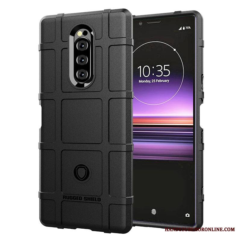 Sony Xperia 1 Pesty Suede Murtumaton Puhelimen Kuoret Harmaa All Inclusive Kuori Kotelo