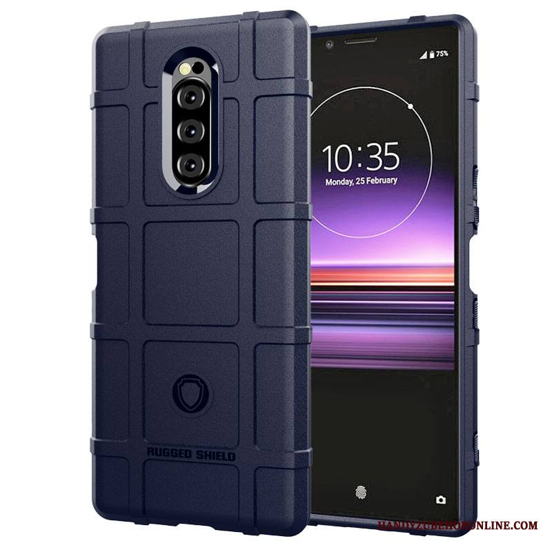 Sony Xperia 1 Pesty Suede Murtumaton Puhelimen Kuoret Harmaa All Inclusive Kuori Kotelo