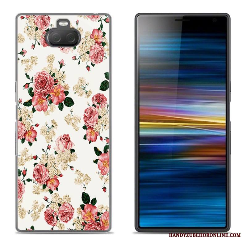 Sony Xperia 10 Plus Violetti Hemming Kotelo Pehmeä Neste Kuori Kukka Luova