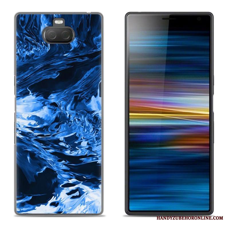 Sony Xperia 10 Plus Violetti Hemming Kotelo Pehmeä Neste Kuori Kukka Luova