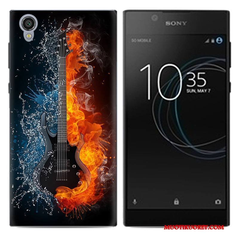 Sony Xperia L1 Kuori Luova Puhelimen Kuoret Suojaus Maalaus Valkoinen Pehmeä Neste Murtumaton