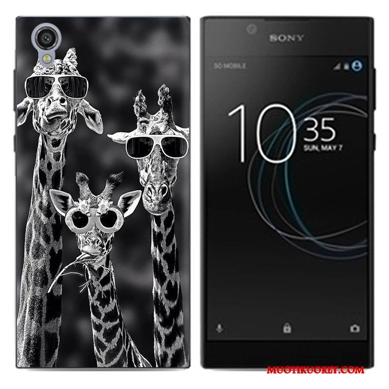 Sony Xperia L1 Kuori Luova Puhelimen Kuoret Suojaus Maalaus Valkoinen Pehmeä Neste Murtumaton