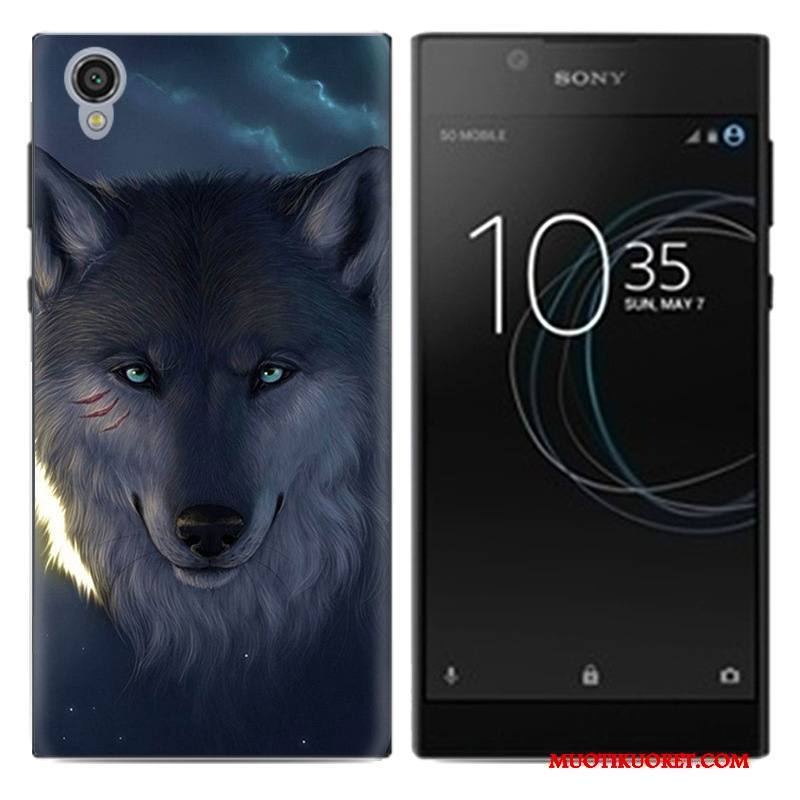 Sony Xperia L1 Kuori Luova Puhelimen Kuoret Suojaus Maalaus Valkoinen Pehmeä Neste Murtumaton