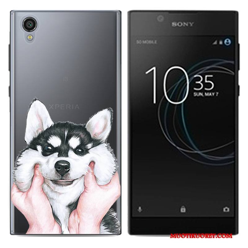 Sony Xperia L1 Kuori Luova Puhelimen Kuoret Suojaus Maalaus Valkoinen Pehmeä Neste Murtumaton