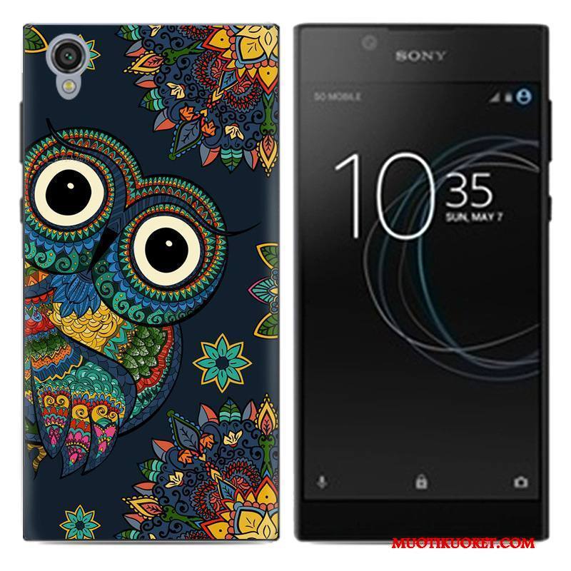 Sony Xperia L1 Kuori Luova Puhelimen Kuoret Suojaus Maalaus Valkoinen Pehmeä Neste Murtumaton