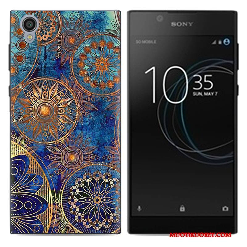 Sony Xperia L1 Kuori Puhelimen Sininen Ultra Trendi Pehmeä Neste Ohut Puhelimen Kuoret