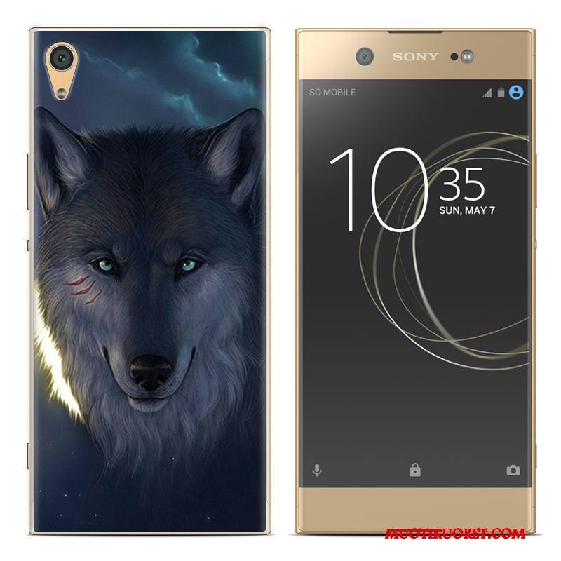 Sony Xperia Xa1 Plus Maalaus Pehmeä Neste Kuori Punainen Puhelimen Puhelimen Kuoret Kotelo