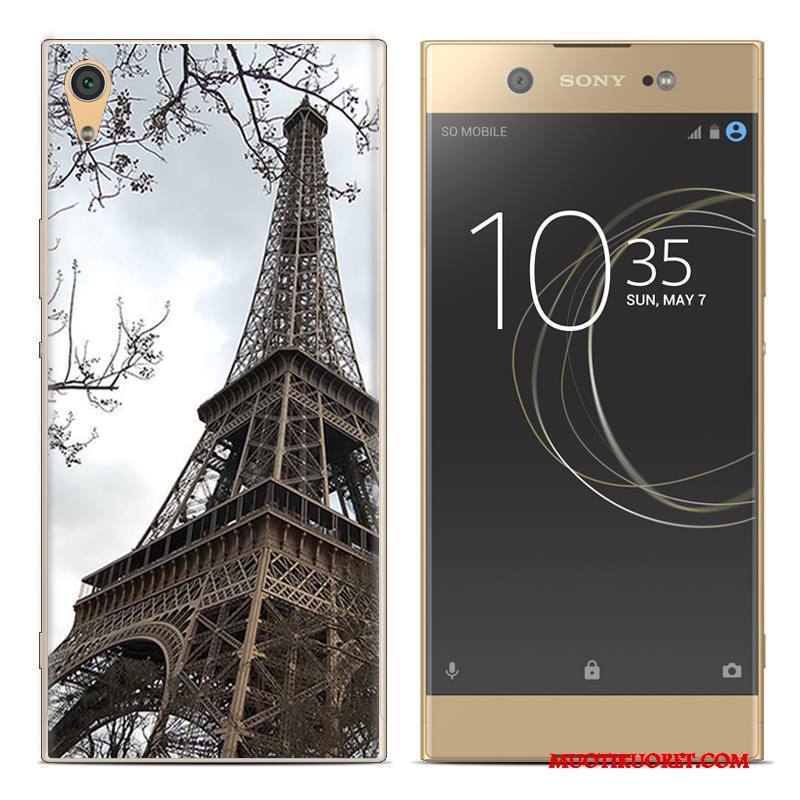 Sony Xperia Xa1 Plus Maalaus Pehmeä Neste Kuori Punainen Puhelimen Puhelimen Kuoret Kotelo